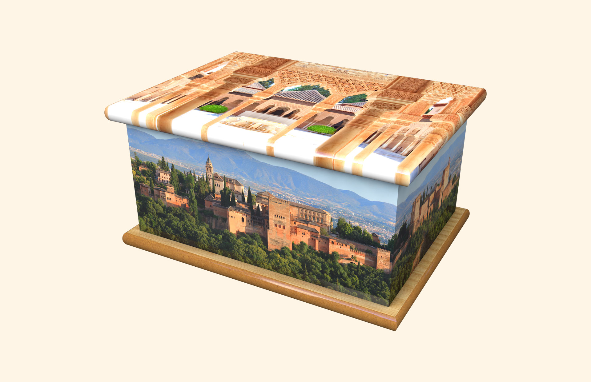 The Red One adult ashes casket